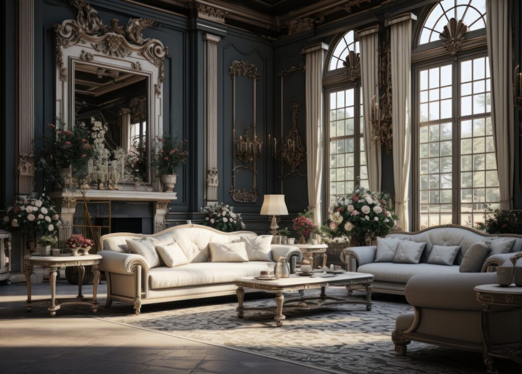 Soggiorno memorabile dal design elegante e luminoso, con arredi armoniosi, divano moderno e dettagli decorativi raffinati che creano un’atmosfera accogliente e sofisticata.